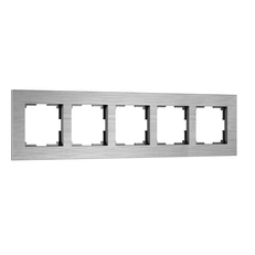 Изображение Рамка на 5 постов AluMax (алюминий) W0053506