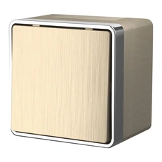 Изображение Выключатель одноклавишный влагозащищенный Gallant (шампань рифленый) W5010210