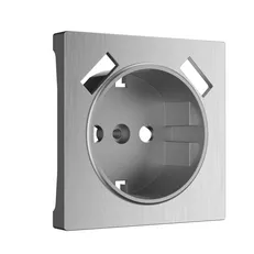 Изображение Накладка для розетки USB (cеребряный рифленый) W1179509